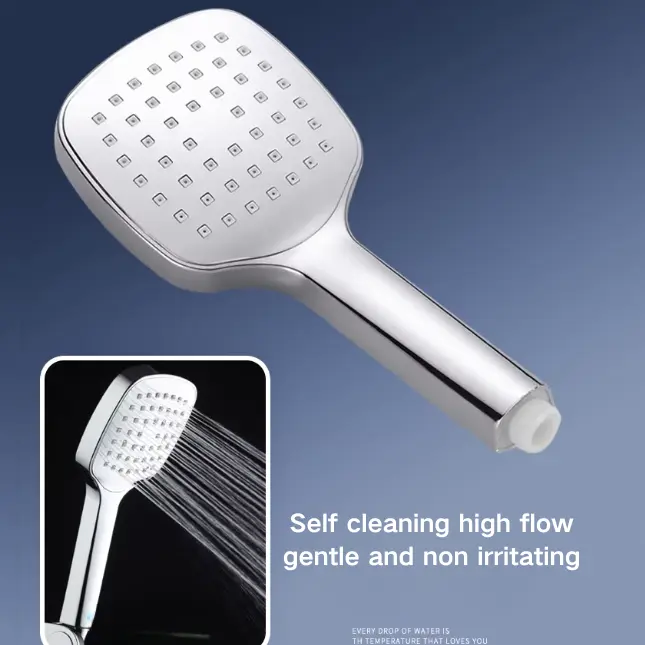 Zelfreinigende hogedrukdouchekop voor comfortabel baden